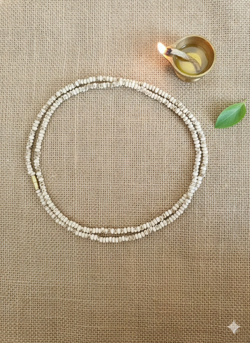 Original Tulsi Kanthi Mala Gol Dana Handmade (2 Rounds)