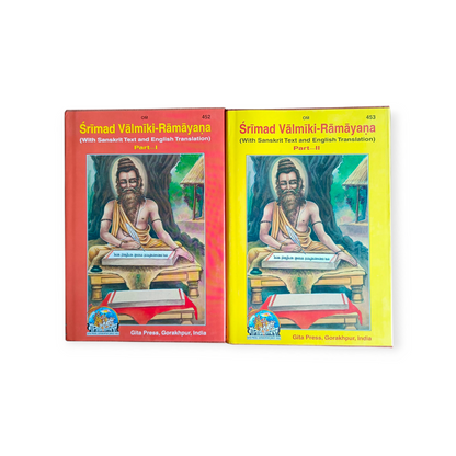 Shrimad Valmiki Ramayana Set of Two Part-1 & 2 (With Sanskrit Text and English Translation)
